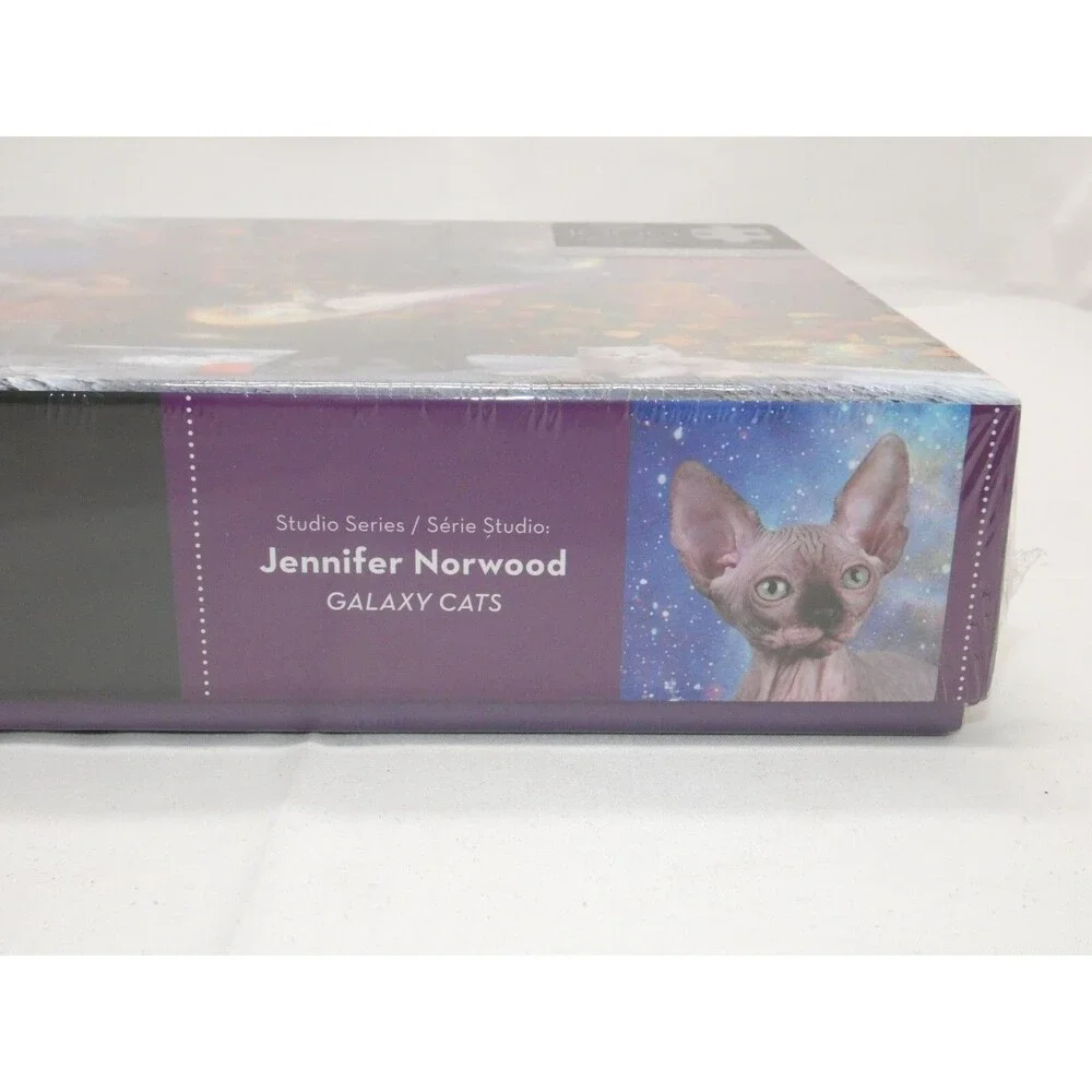 Genuine Fred Jigsaw Puzzle GALAXY CATS JENNIFER NORWOOD 1000 Piece Space Kitten